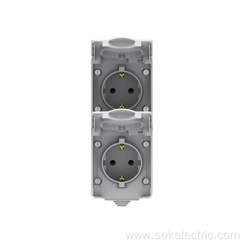 Manufacturers Selling Vertical Double Schuko Power Outlet